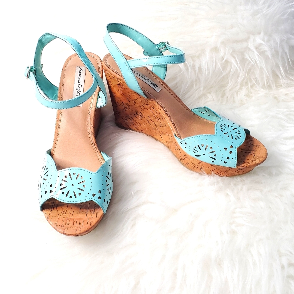 Cute Mint green Wedge shoes (Spring/Summer)